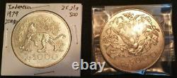 Set of Indonesian Silver Conservation Series Coins Javan Tiger & Orangutan