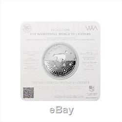 Silber Nashorn / Rhino 2015 Proof 1 oz. 9999 Silver Wonderful World 01 Coin PP