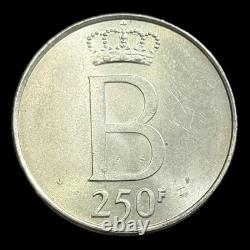 Silver 250 Francs 1976 BELGIUM King Baudouin 8.35 Uncirculated World Coin Silver 250 Francs 1976 BELGIUM King Baudouin 8.35 Uncirculated World Coin