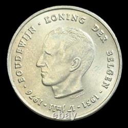 Silver 250 Francs 1976 BELGIUM King Baudouin 8.35 Uncirculated World Coin