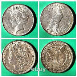 Silver Coin Lot 1890-O Morgan Strike Error Walking Liberty Full Band 1923 Peace