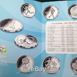 Silver Coins World Cup Football Medals FIFA 2006 Germany Rare Mint Proof Set 14