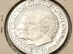 Silver Medal Sweden, Wedding Of King Carl XVI Gustaf And Queen Silvia, Very Rare