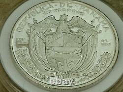 Silver Proof DCAM PR+ type 1966 PANAMA UN BALBOA. 38.1mm, w Holder