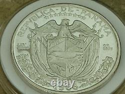 Silver Proof DCAM PR+ type 1966 PANAMA UN BALBOA. 38.1mm, w Holder