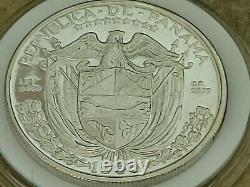 Silver Proof DCAM PR+ type 1966 PANAMA UN BALBOA. 38.1mm, w Holder