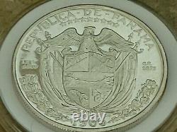 Silver Proof DCAM PR+ type 1966 PANAMA UN BALBOA. 38.1mm, w Holder