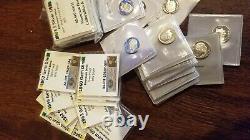 Silver US and World Coins Grab bag Lot 90% AG High grade PF70 MS69 14 COINS