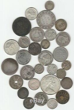 Silver World Foreign Coins Mixed Lot 30 Coins 4.2 Ounces