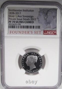 Smithsonian 1838.999 Silver Founder's Set $10 Eagle Victoria Sovereign AL934