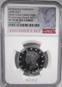 Smithsonian 1838.999 Silver Founder's Set $10 Eagle Victoria Sovereign AL934