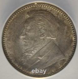 South Africa 1896 Silver 6Pence MS63 ANACS Rare HighGrade Kreuger Silver Coin 2B