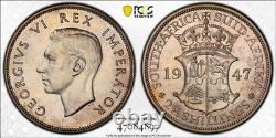 South Africa, 1947 George VI 2 and 1/2 Shillings. PCGS PR 65. 2,600 Mintage