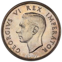 South Africa, 1947 George VI 2 and 1/2 Shillings. PCGS PR 65. 2,600 Mintage