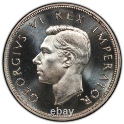South Africa 1947 Silver 5 Shillings KM-31 PCGS Proof-66
