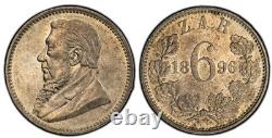 South Africa Republic ZAR PAUL KRUGER 1896 6 Pence 6D KM-4 PCGS MS63