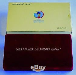 South Korea 2002 Colorized Set 5 Gold/Silver Coins FIFA World Cup Soccer Box