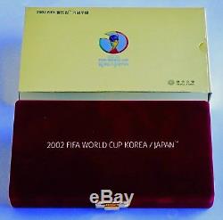 South Korea 2002 Colorized Set 5 Gold/Silver Coins FIFA World Cup Soccer Box