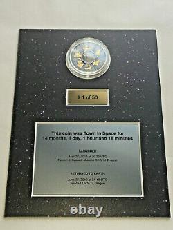 SpaceX flown silver coin- this coin spent 14 month in space! Dragon, Falcon, ISS