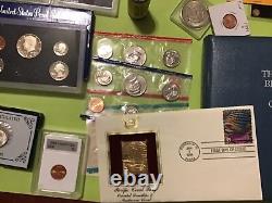 Sterling Silver BOOK OF Coins- Mix. LOT