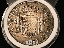 T2 World Coin Colonial Mexico 1807 8 Reales withChopmarks. Free S/H & Returns