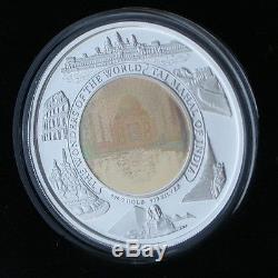 TAJ MAHAL -THE WONDERS OF WORLDBiMetal HOLOGRAM COIN-CAMBODIA RARE