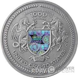 THE CREATOR 2 Oz Silver Coin 1000 Satoshi United Crypto States 2025