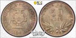 TIMOR 1951 50 AVOS Silver, PCGS MS63 Portugal/Asia