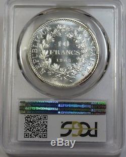 TOP POP! NONE FINER! 1965 PCGS MS 68 10 Franc Gad-813 France World Coin #18762A