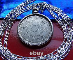 Taisho Japanese Phoenix Silver Sun Pendant 24.925 ITALY Sterling Silver Chain