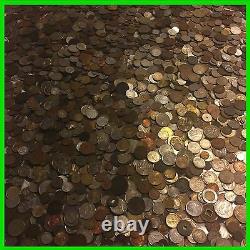 Ten 10 Full Lb Pounds Foreign Coins? Unsearched World Money Lot Silver