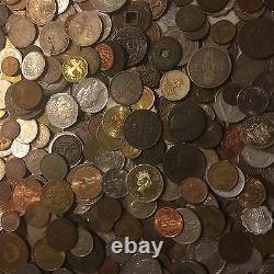 Ten 10 Full Lb Pounds Foreign Coins? Unsearched World Money Lot Silver