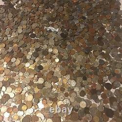 Ten 10 Full Lb Pounds Foreign Coins? Unsearched World Money Lot Silver