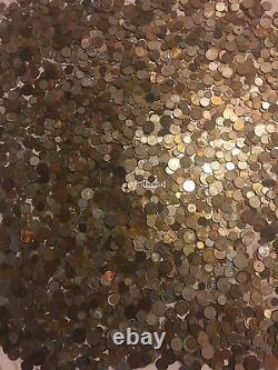 Ten 10 Full Lb Pounds Foreign Coins? Unsearched World Money Lot Silver