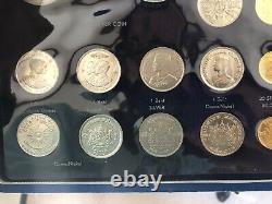 Thailand Rama IX 34 Coins Official Royal Mint Set Silver 1970