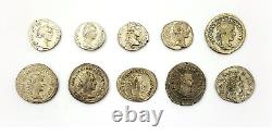 The Golden Age of Rome- Imperial Silver Coinage Ten Ancient Silver Coins w COA