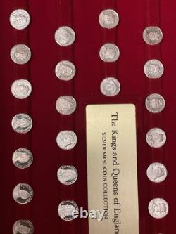 The Kings and Queens Of England Silver Mini Coin Collection