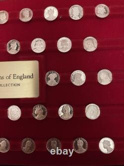 The Kings and Queens Of England Silver Mini Coin Collection