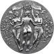 Three Graces Celestial Beauty 2 Oz Antique Finish Silver Coin Cameroon 2020