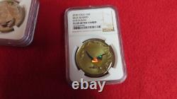Togo 100 Francs Holographic Blue bird NGC Graded Proof Like (PL) 69 UltraRare