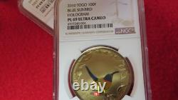 Togo 100 Francs Holographic Blue bird NGC Graded Proof Like (PL) 69 UltraRare