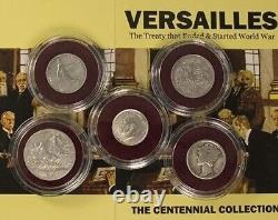 Treaty of Versailles Centennial Collection 5 Coin Box Set w COA