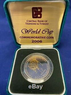 Trinidad & Tobago 2006 World Cup Commemorative 100 Dollars Silver Coin