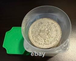Tube of 25 Mexico's Last Silver Coin The 1957-1967 Un Peso 10% Silver