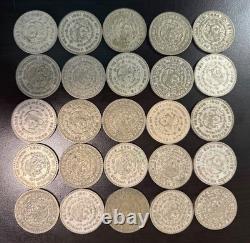 Tube of 25 Mexico's Last Silver Coin The 1957-1967 Un Peso 10% Silver