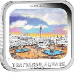 Tuvalu 2013 $1 World Famous Squares 4x1 Oz Silver Proof Coin Set