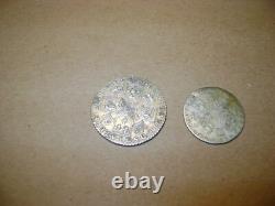 Two (2) 1787 Silver Coins. Georgivs III Dei Gratia Coins. Foreign World Coins