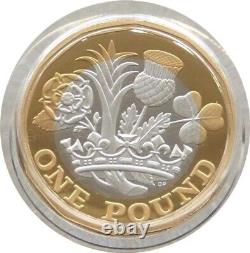 UK 2017 NATIONS OF THE CROWN 12 sides gilded bimetal £1 PIEDFORT SILVER PROOF