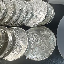 UNC BU Lot of 10 Mexican Cien 100 Pesos 1978 General Morelos Coins. 720 Silver