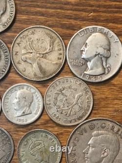 US & World Silver Coin Collection 4.4 Oz. Lot 35%-90% Obsolete Silver